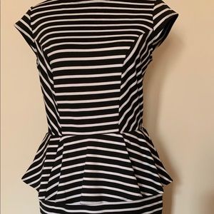 Mossimo short stripped casual dress with ruffle